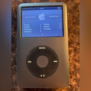 iPod 160 GB Factory Reset with 148 GB of Usable Space